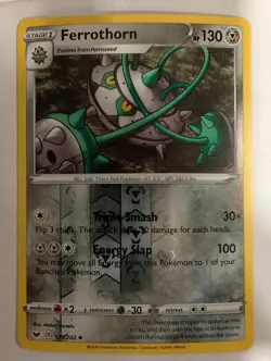 Ferrothorn 131/202 Sword & Shield Base Set Pokemon Reverse Holo Foil Nice! - Image 1