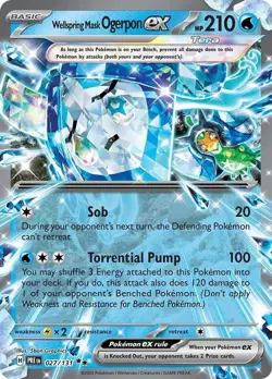 Wellspring Mask Ogerpon ex - 027/131 - HOLO - Pokemon Prismatic Evolutions NM - Image 1
