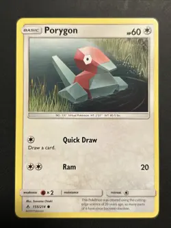 Porygon (155) Common SM - Unbroken Bonds 155/214 NM Pokemon TCG - Image 1