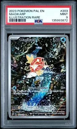 2023 POKEMON PAL EN-PALDEA EVOLVED ILLUSTRATION RARE #203 MAGIKARP PSA 9 - Image 1