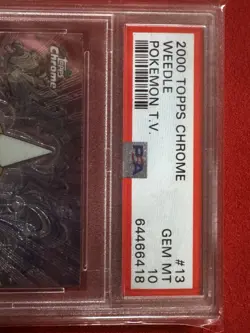 PSA 10 Topps Chrome Weedle #13 Holo Foil Rare Pokemon TV 2000 GEM MINT - Image 4