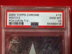 PSA 10 Topps Chrome Weedle #13 Holo Foil Rare Pokemon TV 2000 GEM MINT - Image 5