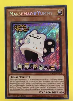 YuGiOh ~ Marshmao Yummy DOOD-EN024 ~ Secret Rare 1st Edition ~ Pack Fresh - Image 1
