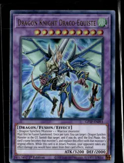 Yugioh Dragon Knight Draco-Equiste GFTP-EN093 Ultra Rare 1st Ed LP - Image 1