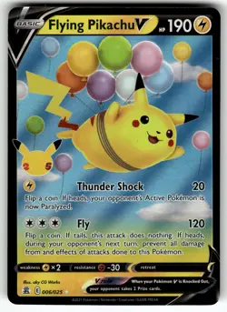 Flying Pikachu V 006/025 Celebrations NM Pokemon Card TCG - Image 1