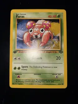 Pokemon Card: Paras 59/64 1st Edition Jungle Set - Image 1