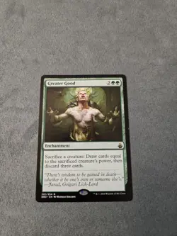 Greater Good Battlebond Rare Green Enchantment Regular MTG #201/254 - Image 1