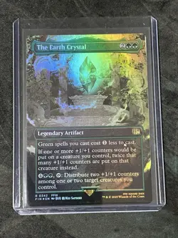MTG The Earth Crystal - Foil - Borderless NM-Mint Final Fantasy - Image 1