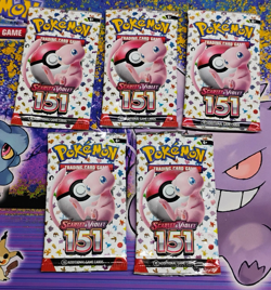 (5) EMPTY Pokemon TCG 151 Empty S&V Booster Packs MEW Artwork Wrappers NO Cards - Image 2