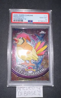 PSA 10 TOPPS CHROME PIDGEOTTO FOIL #17 POKEMON T.V. ENGLISH 2000! - Image 5