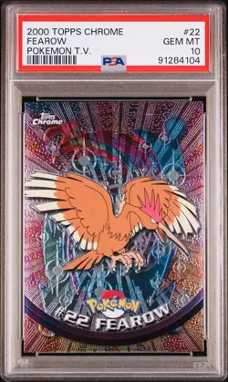 PSA 10 FEAROW FOIL #22 POKEMON T.V. TOPPS CHROME ENGLISH 2000! - Image 1