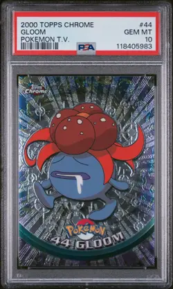 PSA 10 Gloom #44 Topps Chrome Holo Pokemon T.V. Card 2000 - Gem Mint - Image 1