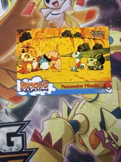 Pokemon TCG Peacemaker Pikachu Pokemon Topps Pikachu's Vacation 46 Blue NM - Image 1