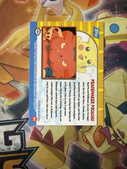 Pokemon TCG Peacemaker Pikachu Pokemon Topps Pikachu's Vacation 46 Blue NM - Image 2