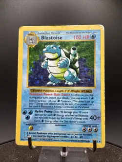 Blastoise Shadowless Base Set Holo 2/102 Pokemon - Image 3