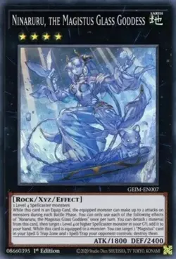 Ninaruru, the Magistus Glass Goddess GEIM-EN007 1st Super Rare NM Yu-Gi-Oh! - Image 1