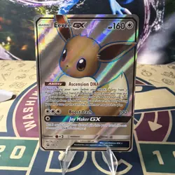 Pokemon Card - Eevee GX SM242 Sun & Moon Black Star Promo Full Art SM Holo - Image 1