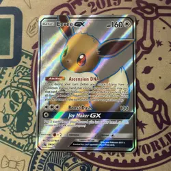 Pokemon Card - Eevee GX SM242 Sun & Moon Black Star Promo Full Art SM Holo - Image 3