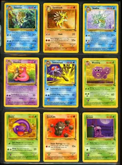 1999 Pokemon FOSSIL SET Unlimited Edition COMPLETE Uncommon Common Cards Lot NM+ - Image 3