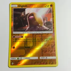 Diglett 85/214 Common Reverse Holo Card SM - Unbroken Bonds Pokemon TCG NM - Image 1