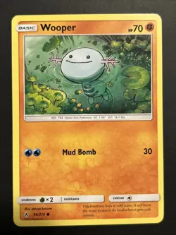 Wooper 96/214 Common Normal Unbroken Bonds NM Pokemon Trading Card TCG - Image 1