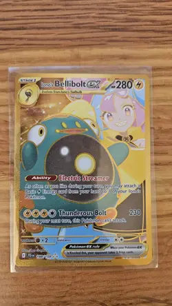 Pokemon TCG Iono's Bellibolt EX 188/159 Journey Together Holo Card NM Gold Card - Image 1