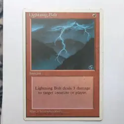 MTG Lightning Bolt MTG (4ED) Core Set 4th Edition Regular Common - Image 1