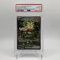 2024 POKEMON TEF EN #204/162 GOUGING FIRE EX SPECIAL ILLUSTRATION RARE PSA 10 - Image 3