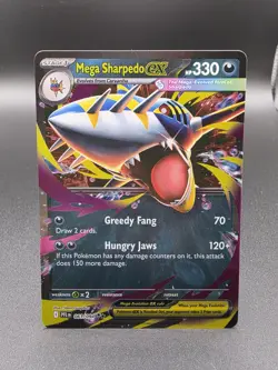Pokemon Mega Sharpedo ex 061/094 Me02: Phantasmal Flames Holo Double Rare 330HP - Image 1