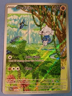 Pokemon - Meditite 153/142 - SV Stellar Crown - Illustration Rare - NM - Image 1