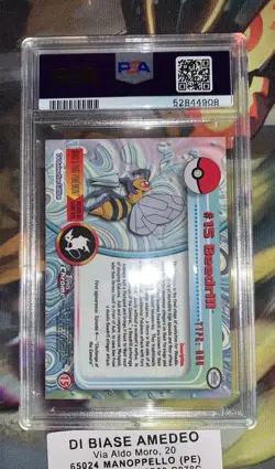 PSA 10 BEEDRILL#15 TOPPS CHROME POKEMON T.V. INGLESE 2000! - Image 5