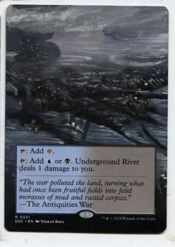 Underground River Altered Art Mtg Hand Painted Card Commander - Image 1