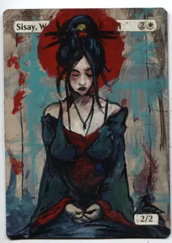 Sisay, Weatherlight Captain Altered Art Mtg Hand Painted Card Commander - Image 1