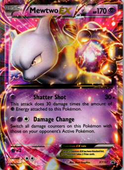 Mewtwo EX - XY107 - Pokemon XY Promo Ultra Rare Card LP - Image 1