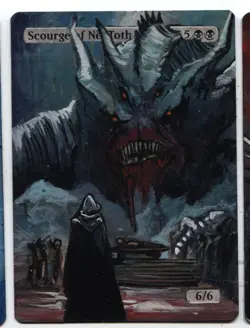Scourge of Nel Toth Altered Art Mtg Hand Painted Card Commander - Image 1