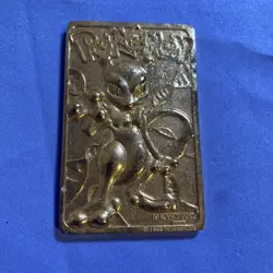 1999 Pokemon 23K Gold Plated Mewtwo Trading Card Burger King Limited Edition - Image 1