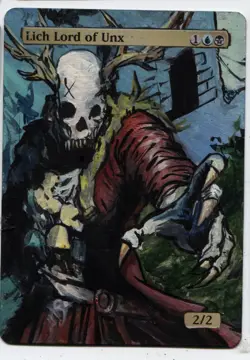 Lich Lord of Unx Altered Art Mtg Hand Painted Card Commander - Image 1