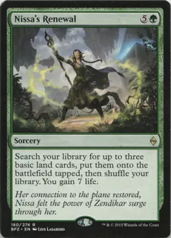 Nissa's Renewal R Battle for Zendikar 180 LP-MP MTG - Image 1