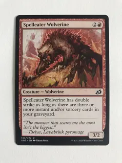 Spelleater Wolverine MTG Magic the Gathering Card NM Mint Beasts of Ikoria IKO - Image 1
