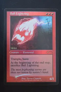 Magic The Gathering MTG BALL LIGHTNING FOIL 30th Anniversary Promos LP Played - Image 1