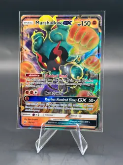 Marshadow-GX - 80/147 Ultra Rare Burning Shadows NM Pokemon TCG B - Image 1