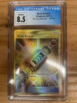 Pokemon Multi Switch 164/147 Burning Shadows CGC 8.5 Secret Rare Full Art Holo - Image 1