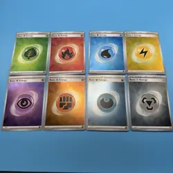 Pokemon Prismatic Evolutions HOLO Energy Full Set of 8 - Image 1