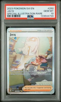 2023 Pokemon Scarlet & Violet #250 Jacq Special Illustration Rare PSA 10 - Image 1