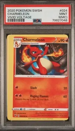 PSA 10 2020 POKEMON SWORD & SHIELD VIVID VOLTAGE #024 CHARMELEON VIVID VOLTAGE - Image 1