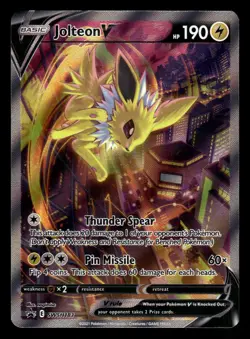 Jolteon V SWSH183 Ultra Rare Black Star Promo Pokemon Card - Image 1