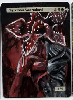 Phyrexian Swarmlord ALTERED ART MTG Rare Magic Hand Painted SEE DESCRIPTION - Image 1