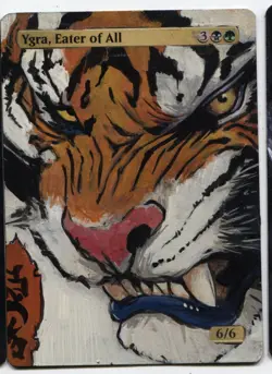 Ygra, Eater of All Altered Art Mtg Hand Painted Card Commander - Image 1