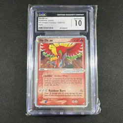 Ho-Oh ex Ultra Rare Holo 2005 Pokemon TCG EX Unseen Forces 104/115 CGC 10 - Image 1