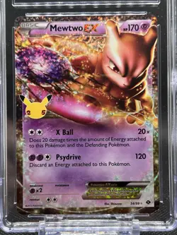 ✨CGC MINT 9✨MEWTWO EX POKEMON CELEBRATIONS 54/99 NEXT DESTINIES HOLO - Image 2